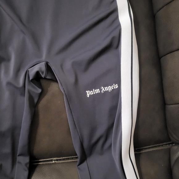 Palm Angels fitted track training jumpsuit in dark grey. - Picture 3 of 16